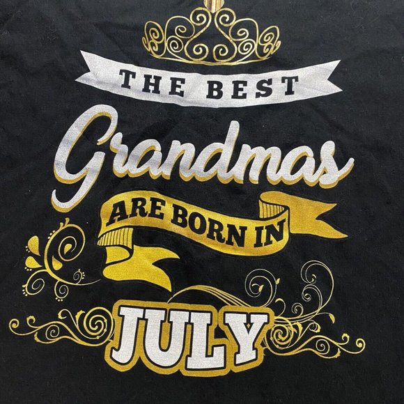 It's My Birthday Funny Women Grandma's July Happy Birthday T-Shirt Black Size L - Picture 3 of 7